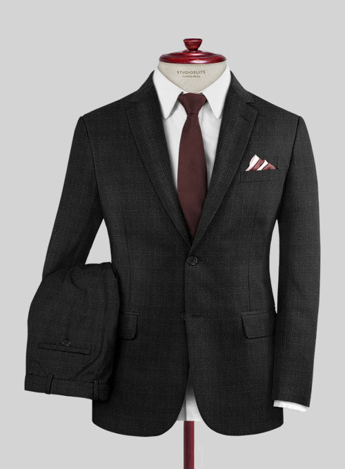 Napolean Ecia Black Wool Suit - StudioSuits