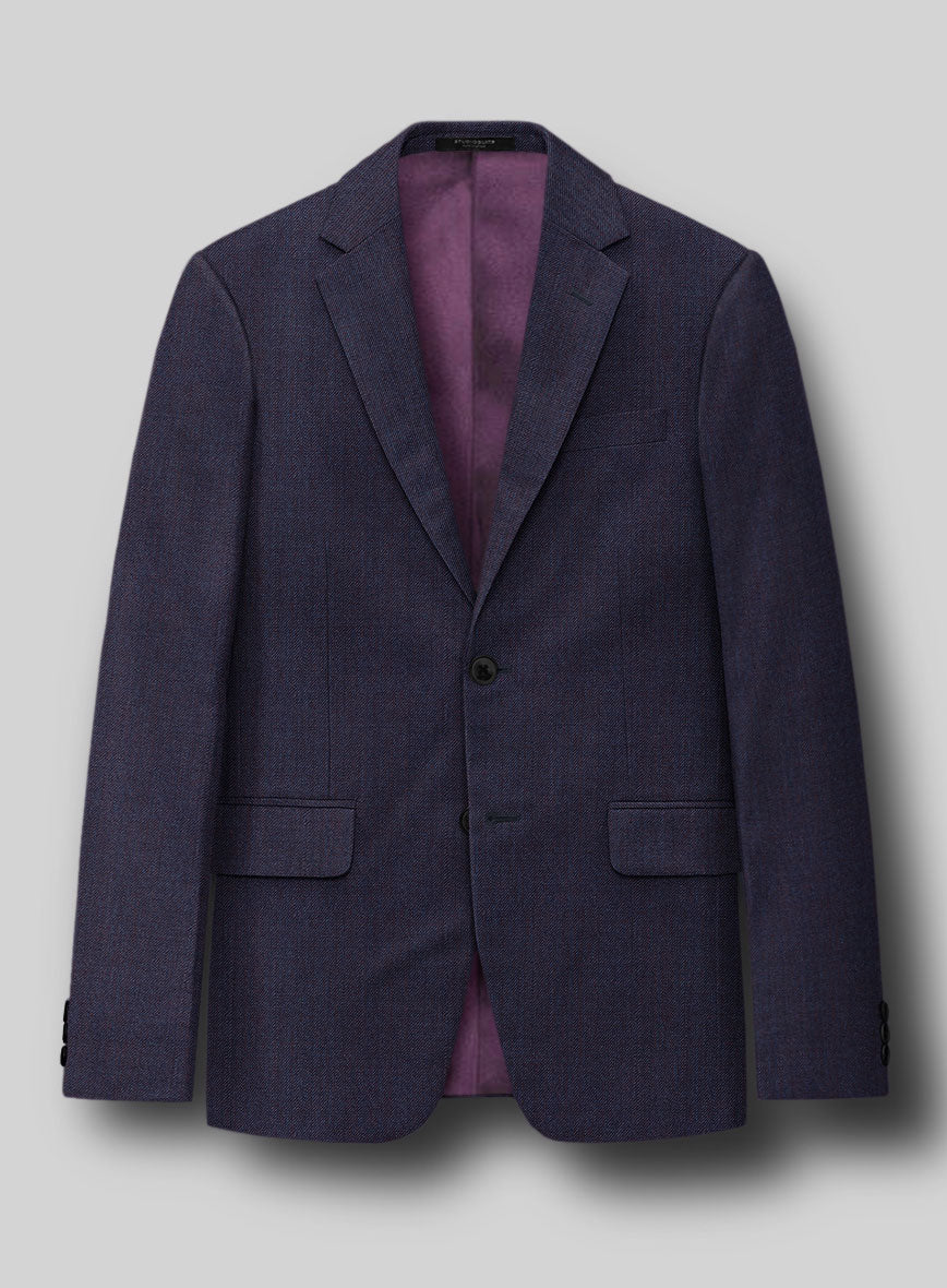 Napolean Eggplant Wool Jacket - StudioSuits