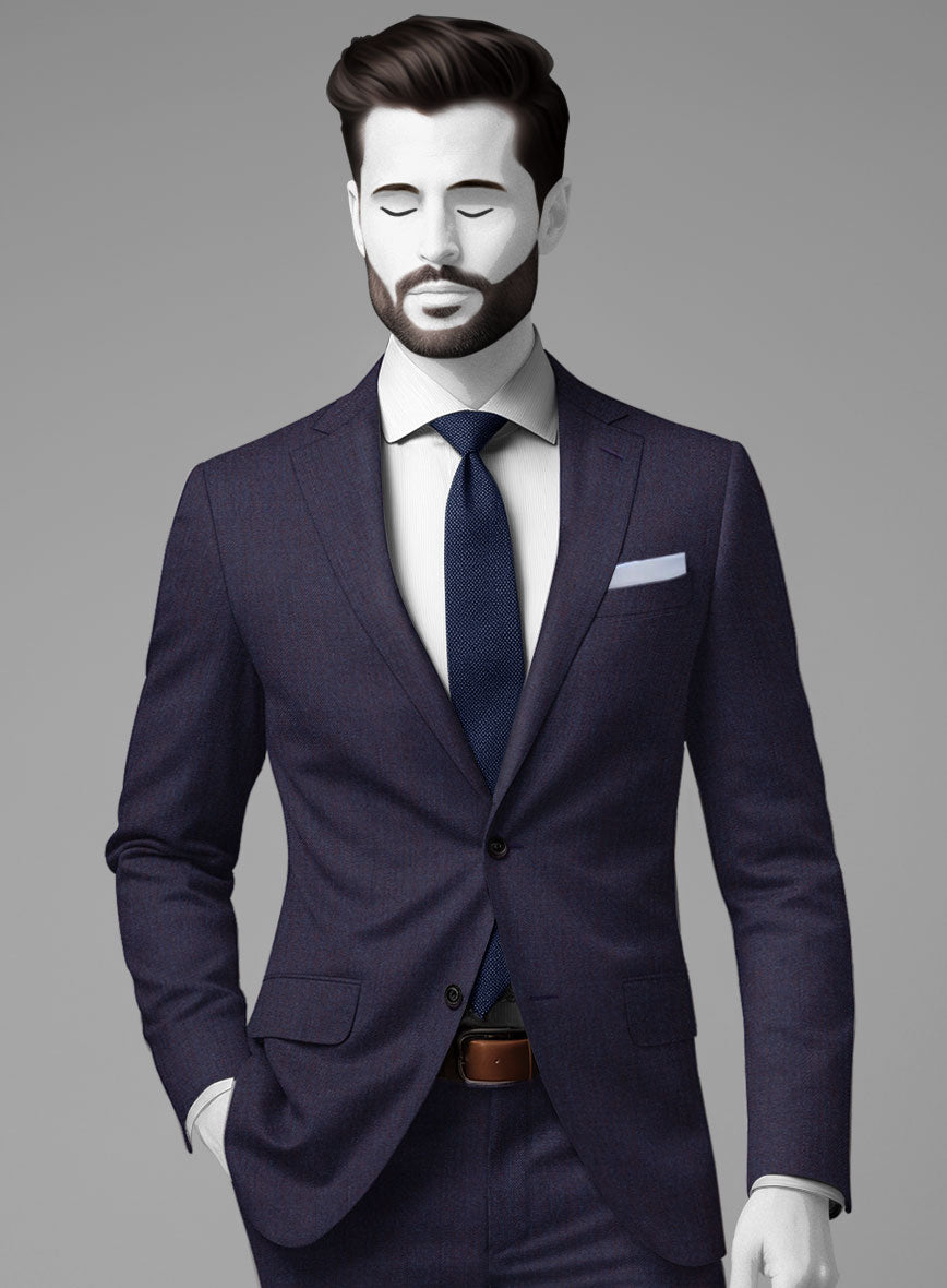 Napolean Eggplant Wool Jacket - StudioSuits