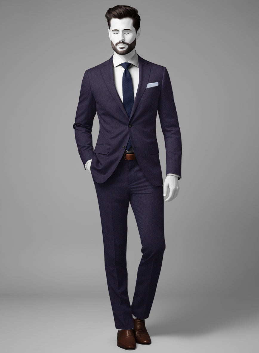 Napolean Eggplant Wool Suit – StudioSuits