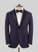Napolean Eggplant Wool Tuxedo Suit - StudioSuits