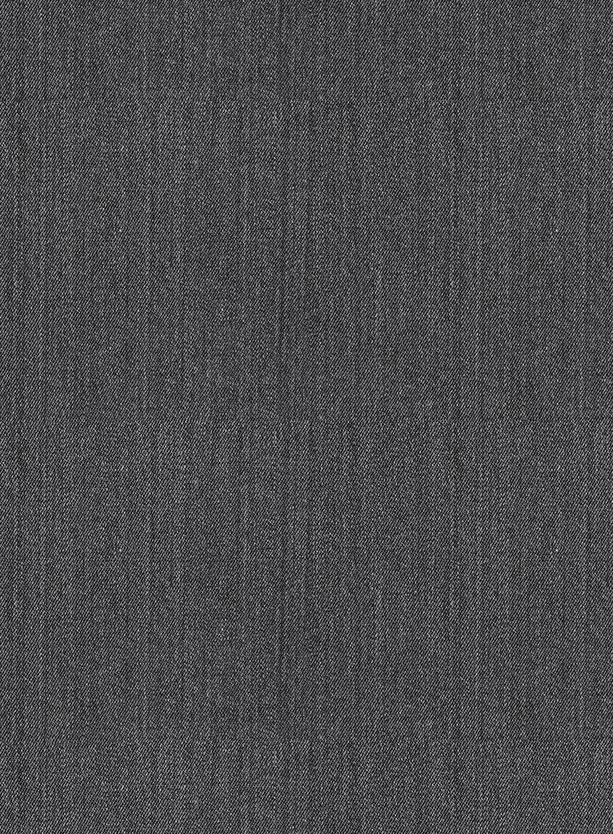 Napolean English Charcoal Wool Highland Trousers - StudioSuits