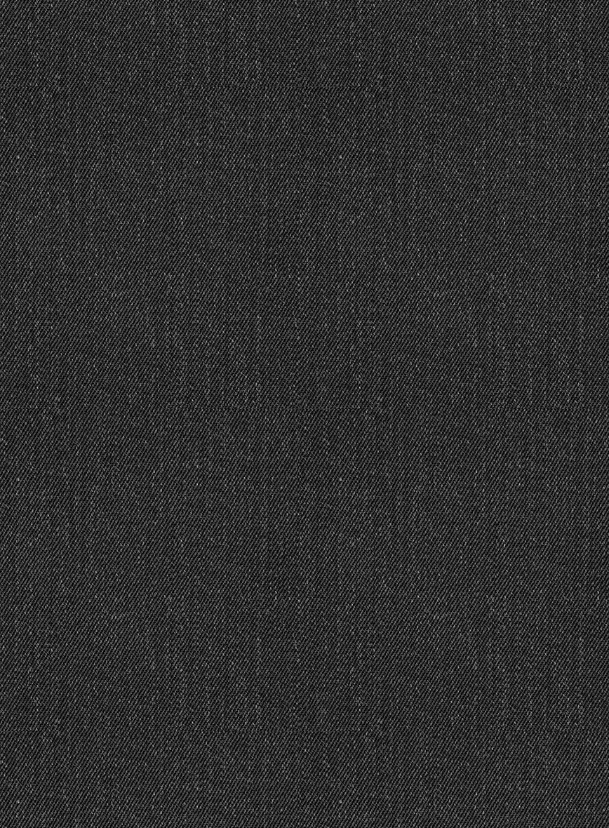 Napolean English Dark Charcoal Wool Tuxedo Suit - StudioSuits