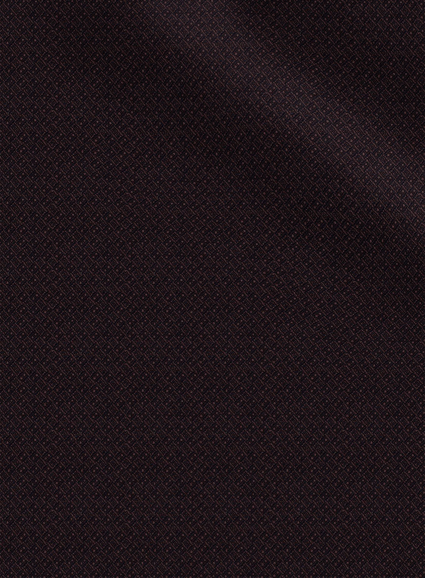 Napolean Faliero Diamond Weave Wine Wool Suit - StudioSuits