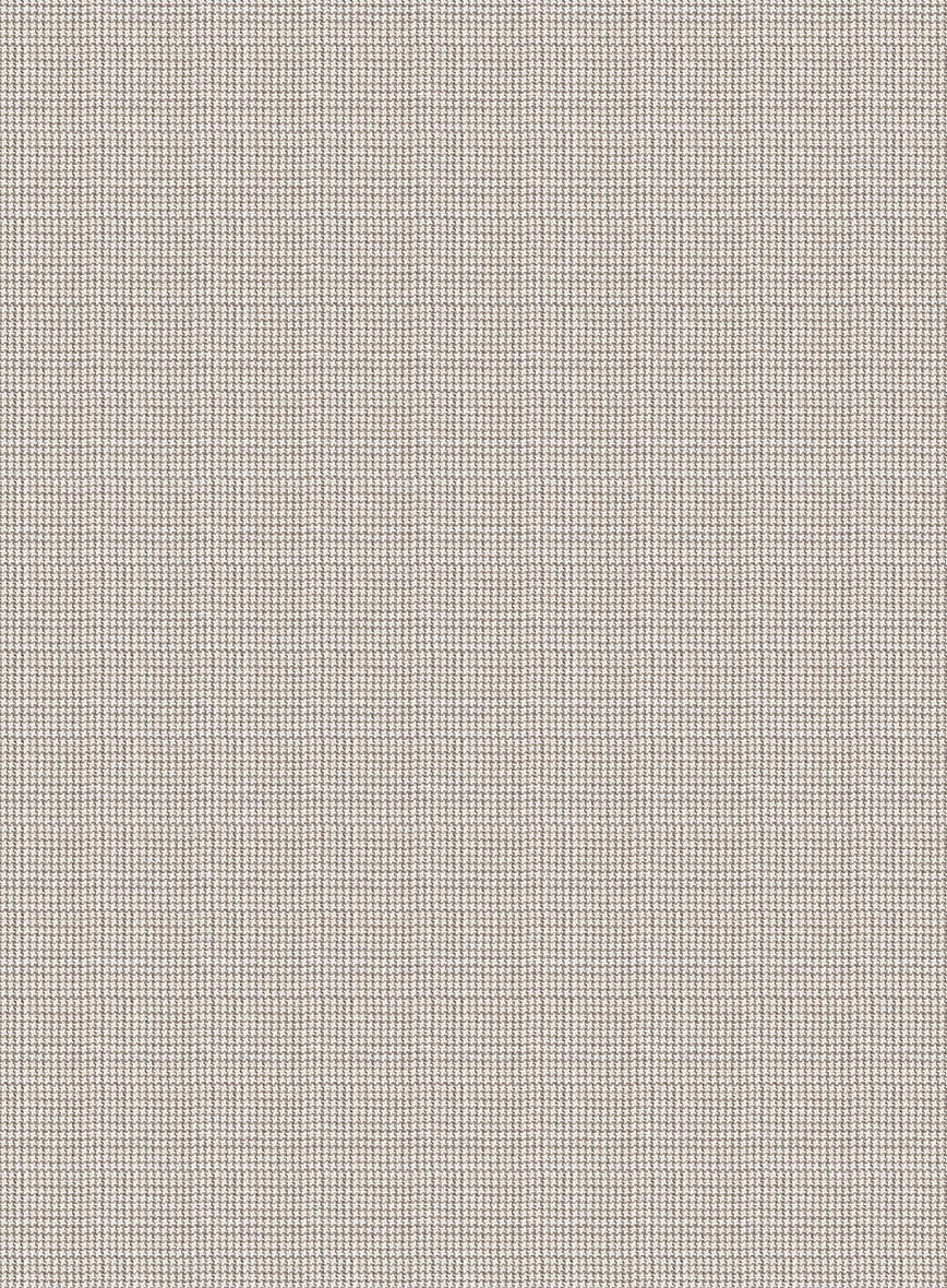 Napolean Fioran Microcheck Beige Wool Suit - StudioSuits