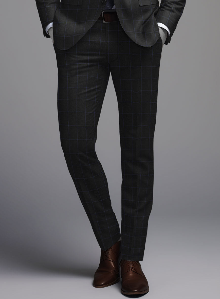 Napolean Fissa Black Wool Pants - StudioSuits