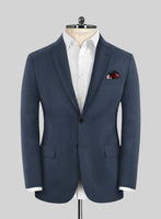 Napolean Flat Blue Wool Jacket - StudioSuits