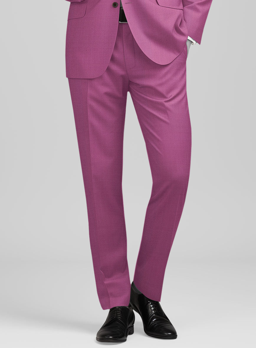 Napolean Fuchsia Pink Wool Pants - StudioSuits