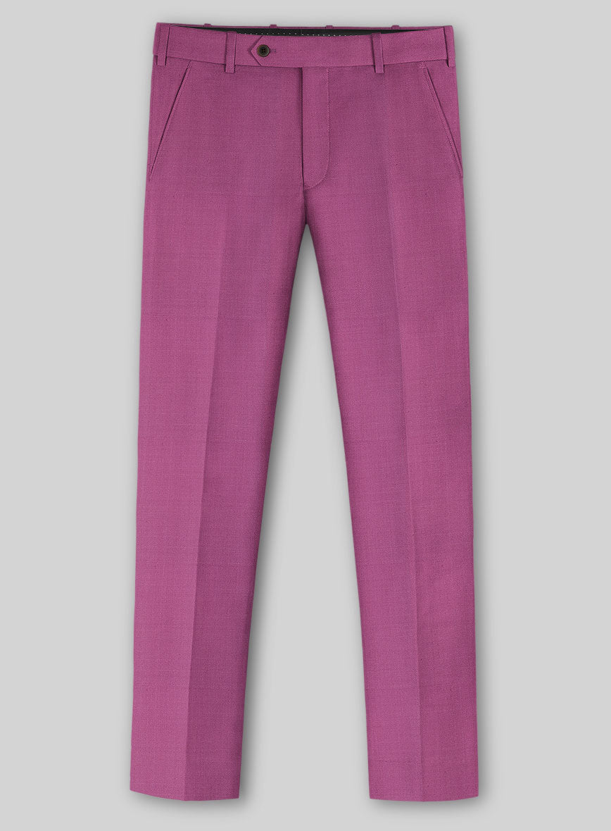 Napolean Fuchsia Pink Wool Pants - StudioSuits