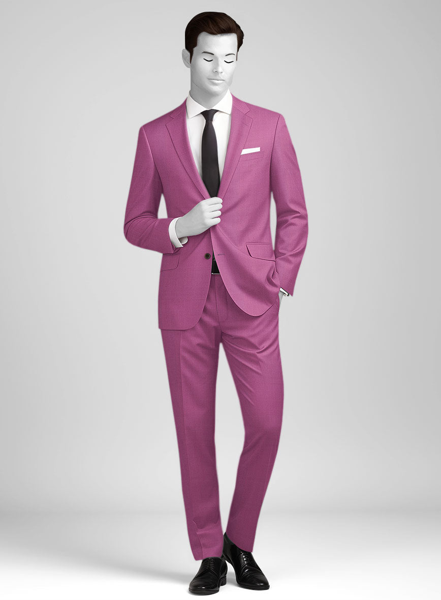 Napolean Fuchsia Pink Wool Suit - StudioSuits