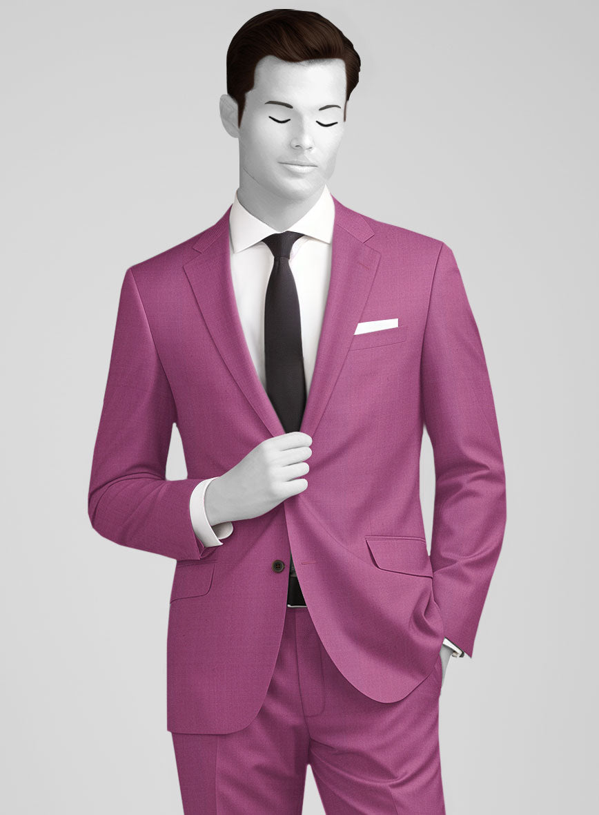 Napolean Fuchsia Pink Wool Suit - StudioSuits