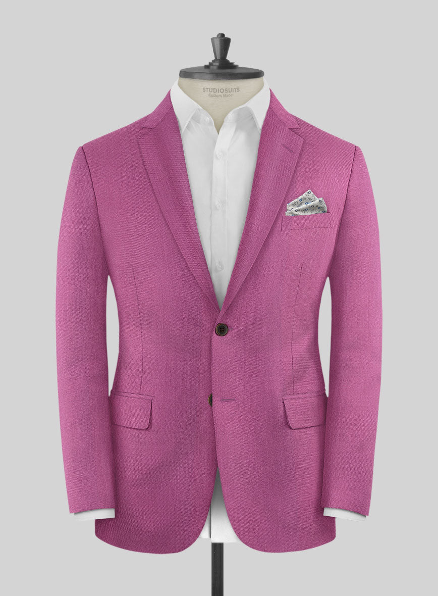 Napolean Fuchsia Pink Wool Suit - StudioSuits