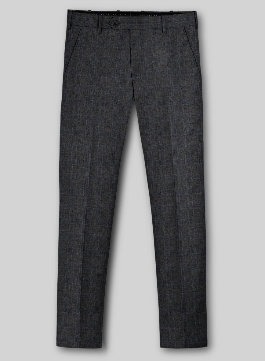 Napolean Gatsby's Charcoal Glen Wool Pants - StudioSuits