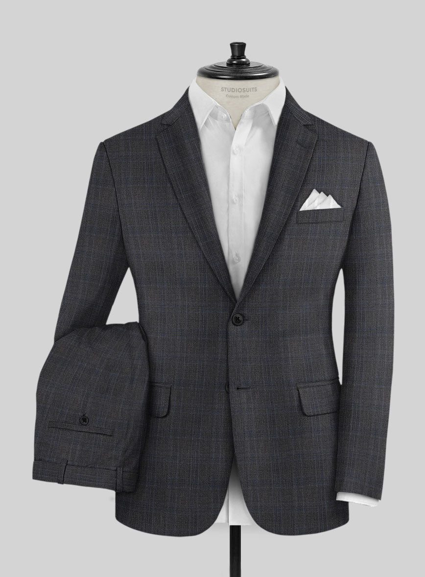 Napolean Gatsby's Charcoal Glen Wool Suit - StudioSuits