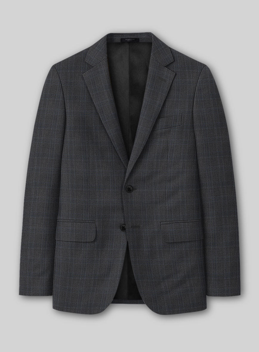 Napolean Gatsby's Charcoal Glen Wool Jacket - StudioSuits