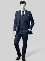 Napolean Genova Stripe Blue Wool Suit - StudioSuits