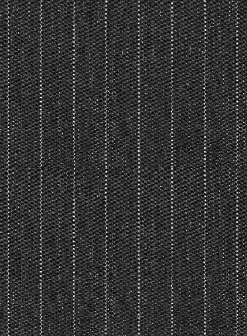 Napolean Genova Stripe Charcoal Wool Jacket - StudioSuits