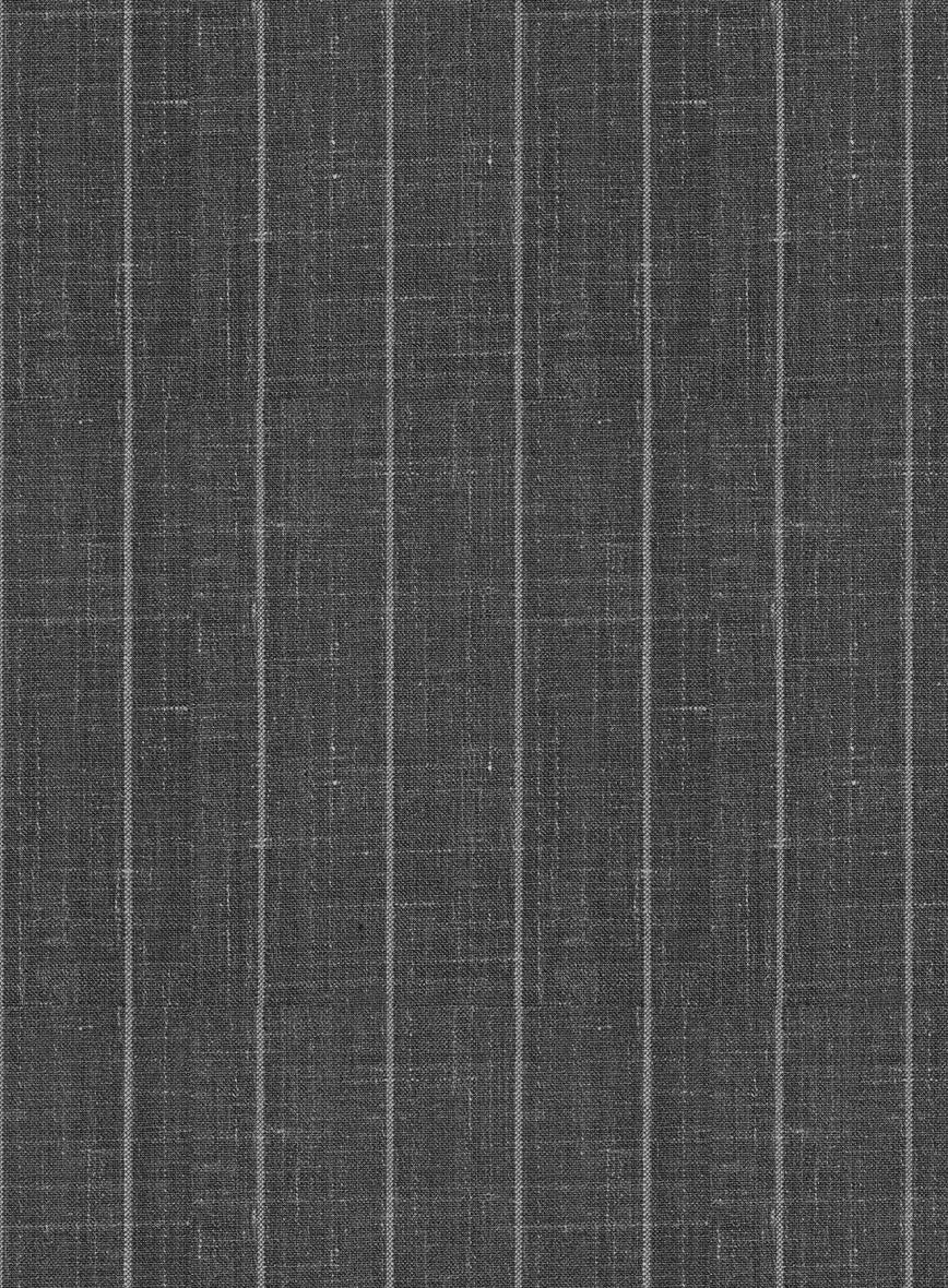 Napolean Genova Stripe Dark Gray Wool Jacket - StudioSuits