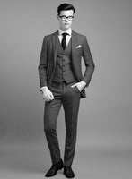 Napolean Genova Stripe Dark Gray Wool Suit - StudioSuits