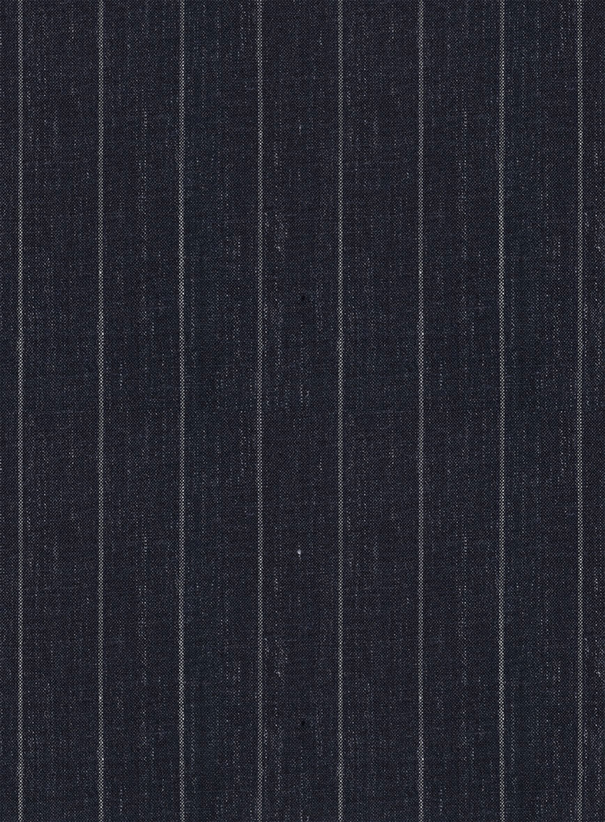 Napolean Genova Stripe Dark Blue Wool Suit - StudioSuits