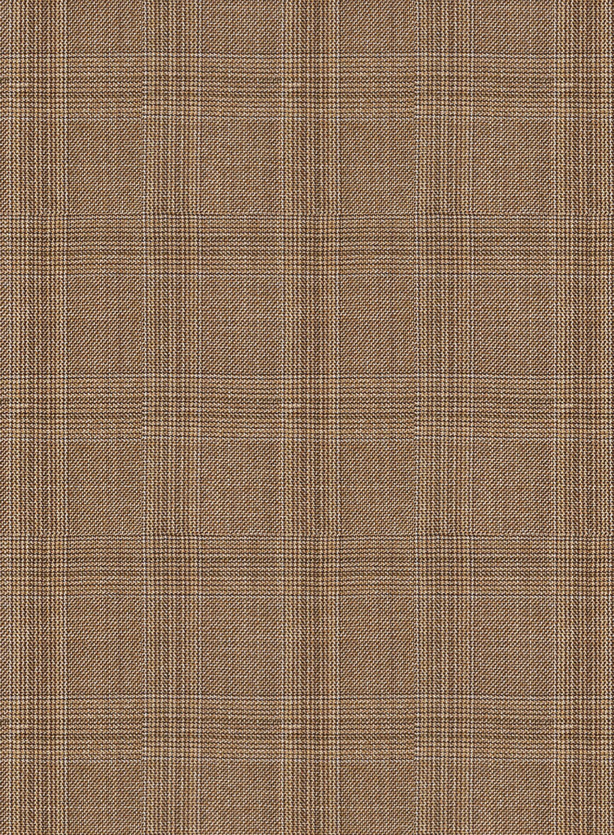 Napolean Gisde Glen Brown Wool Jacket - StudioSuits