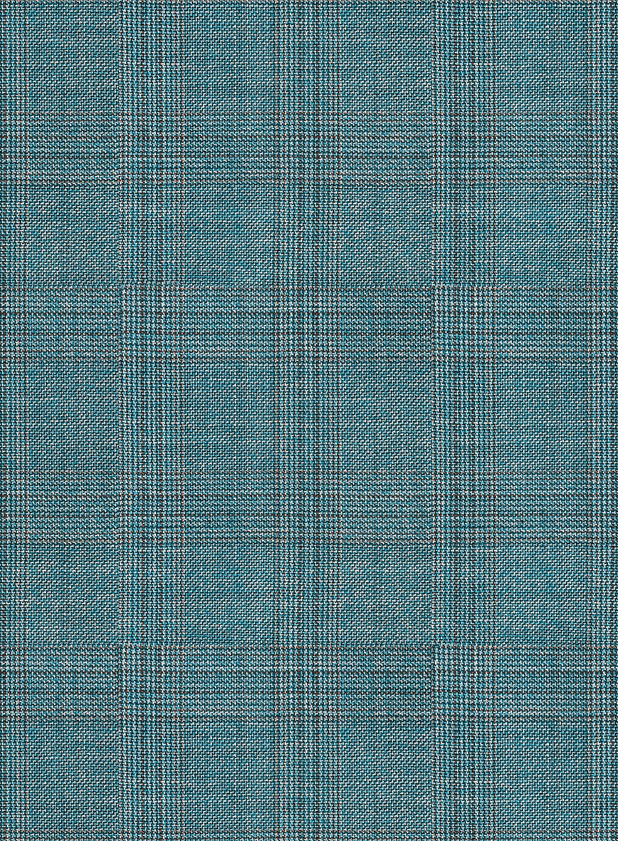 Napolean Gisde Glen Light Blue Wool Suit - StudioSuits