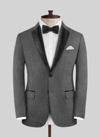 Napolean Gray Birdseye Wool Tuxedo Suit - StudioSuits