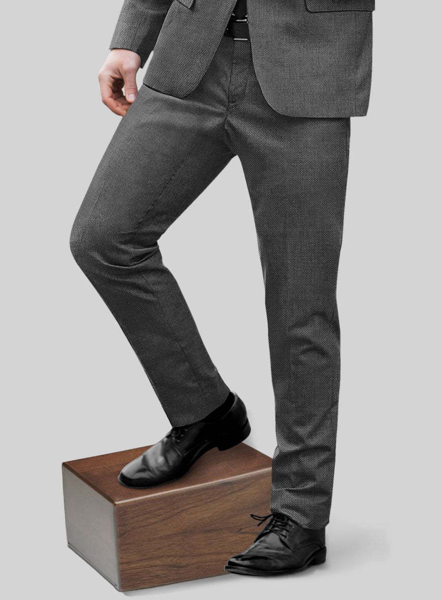 Napolean Gray Birdseye Wool Tuxedo Suit - StudioSuits