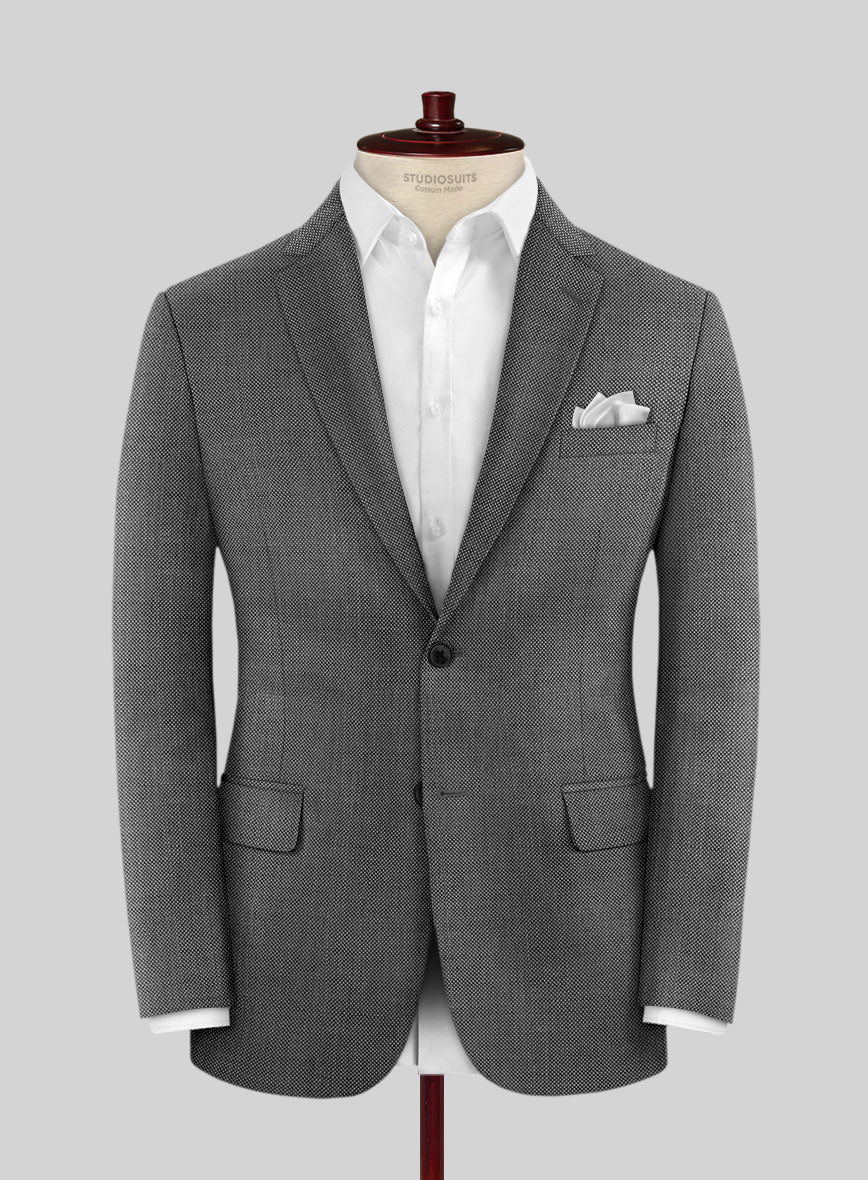 Napolean Gray Birdseye Wool Jacket - StudioSuits