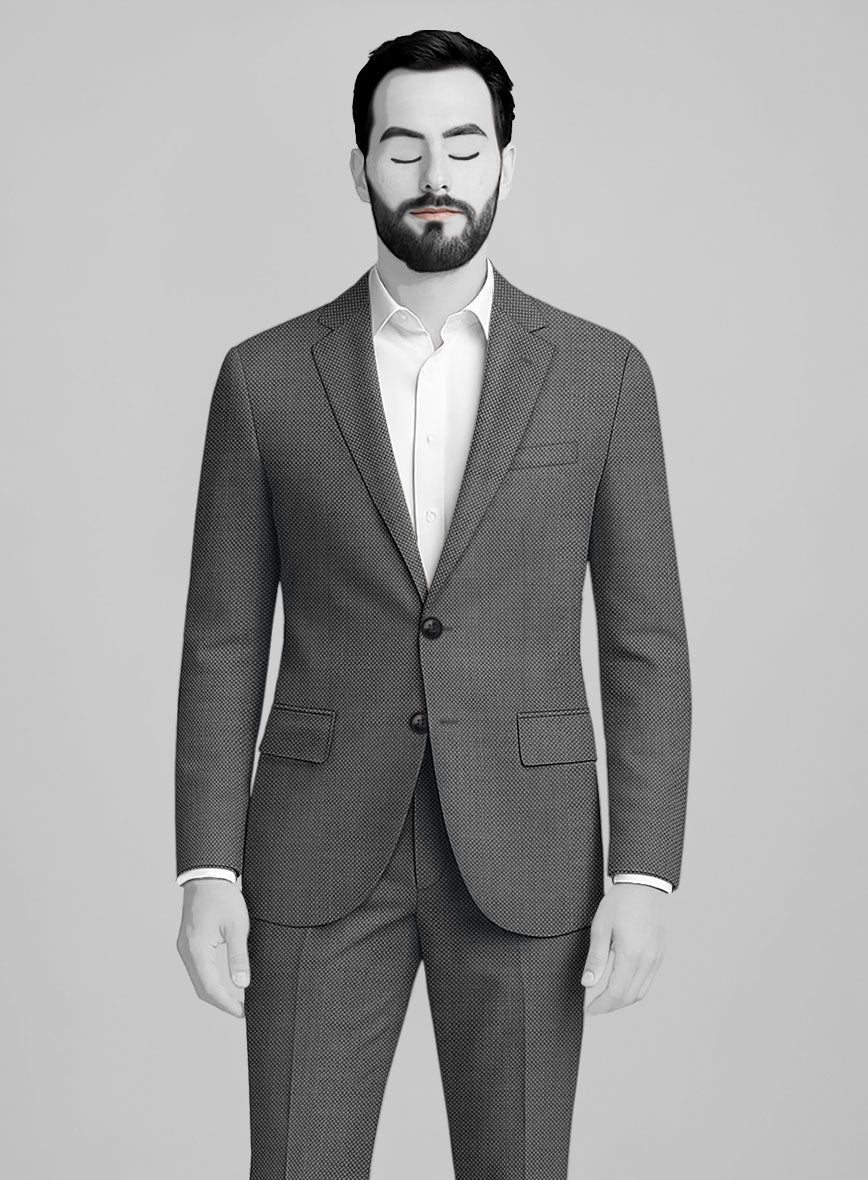 Napolean Gray Birdseye Wool Suit - StudioSuits