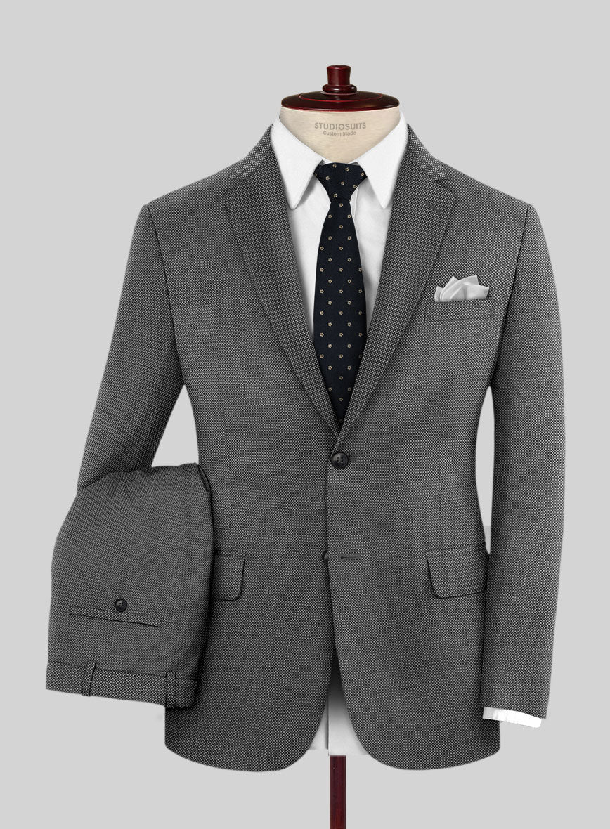 Napolean Gray Birdseye Wool Suit - StudioSuits