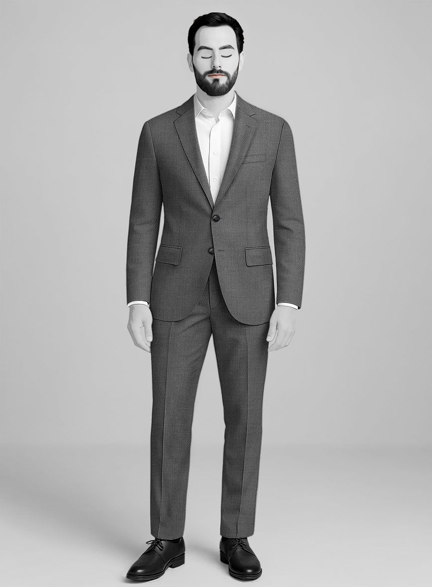Napolean Gray Birdseye Wool Suit - StudioSuits