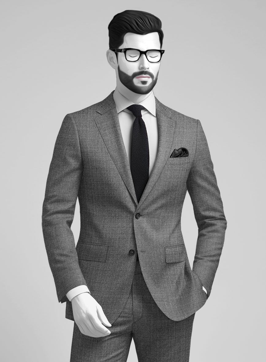 Napolean Gray Wool Jacket - StudioSuits