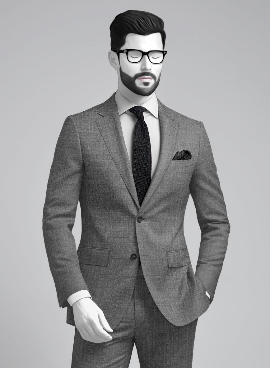 Napolean Gray Wool Suit - StudioSuits