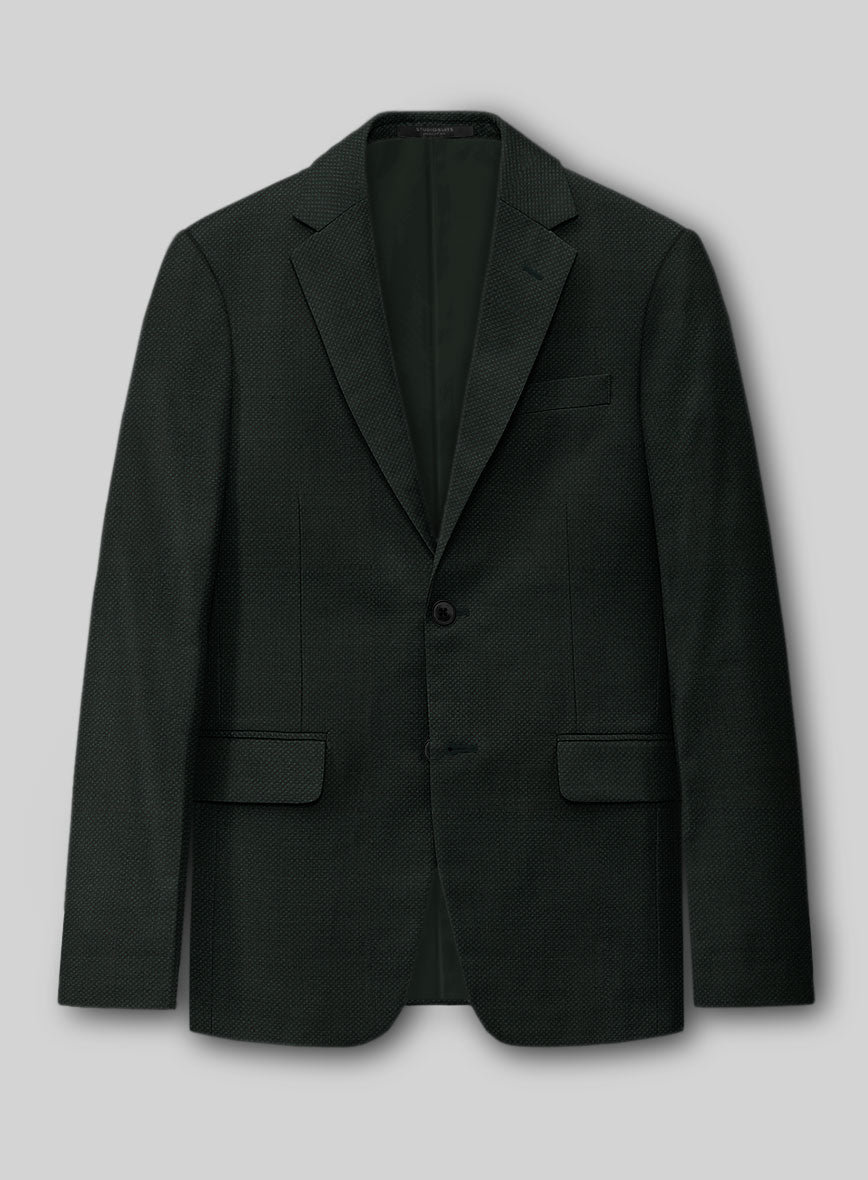 Napolean Green Birdseye Wool Jacket - StudioSuits