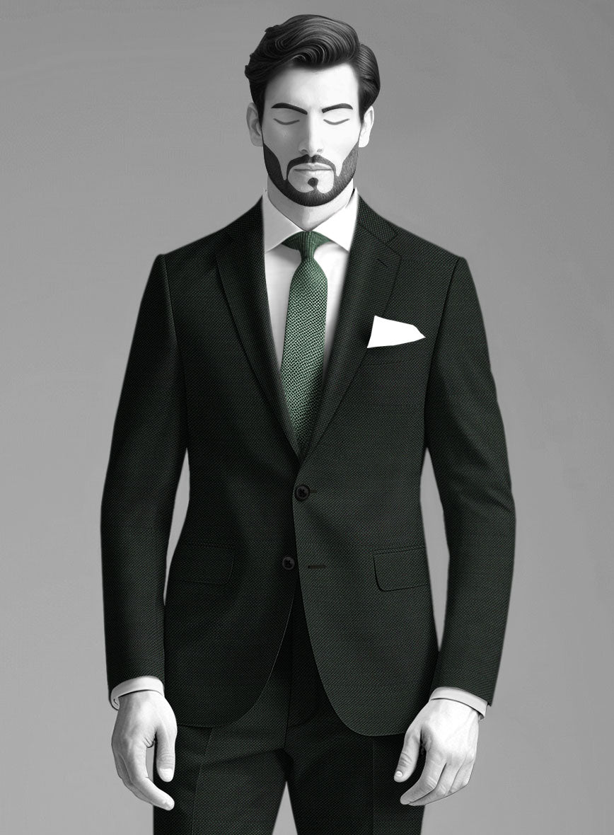Napolean Green Birdseye Wool Jacket - StudioSuits