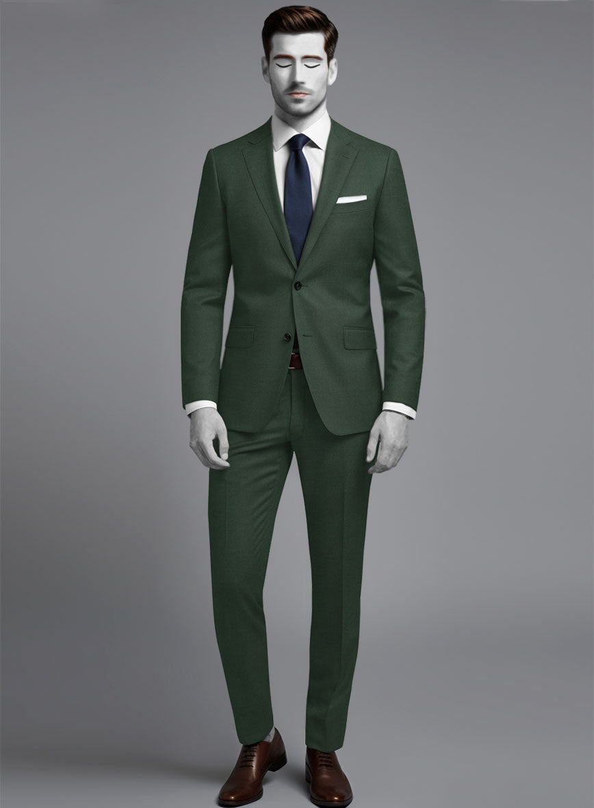 Napolean Green Wool Suit - StudioSuits