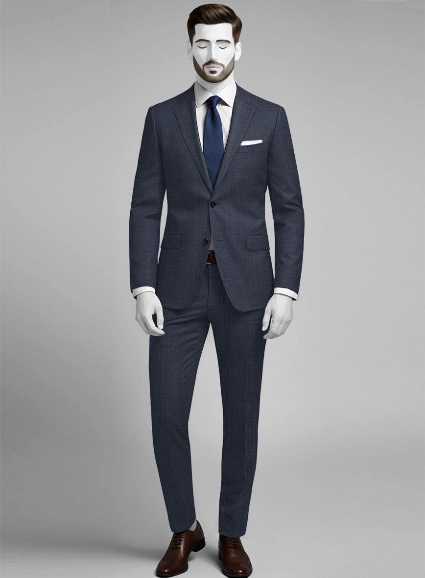 Napolean Highball Blue Wool Suit - StudioSuits