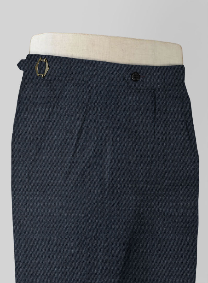 Napolean Highball Blue Double Gurkha Wool Trousers - StudioSuits