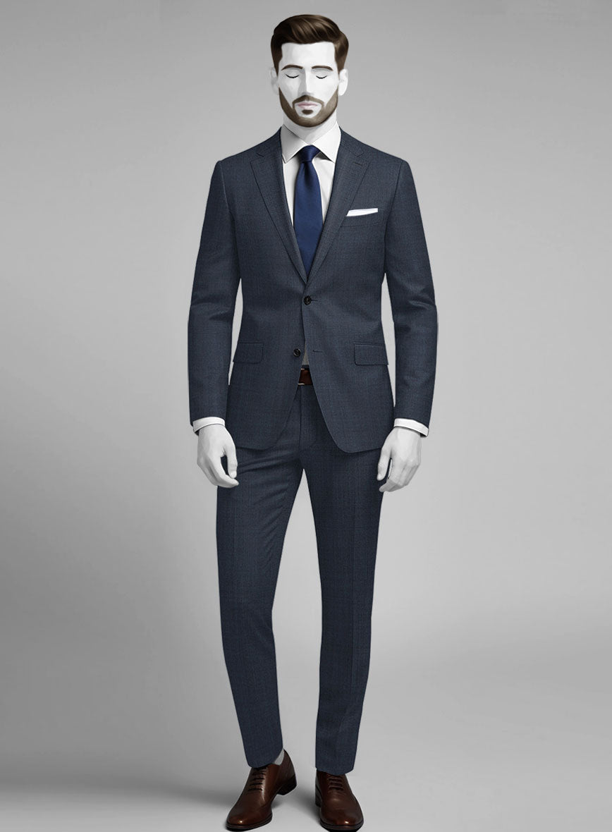 Napolean Highball Blue Wool Suit - StudioSuits