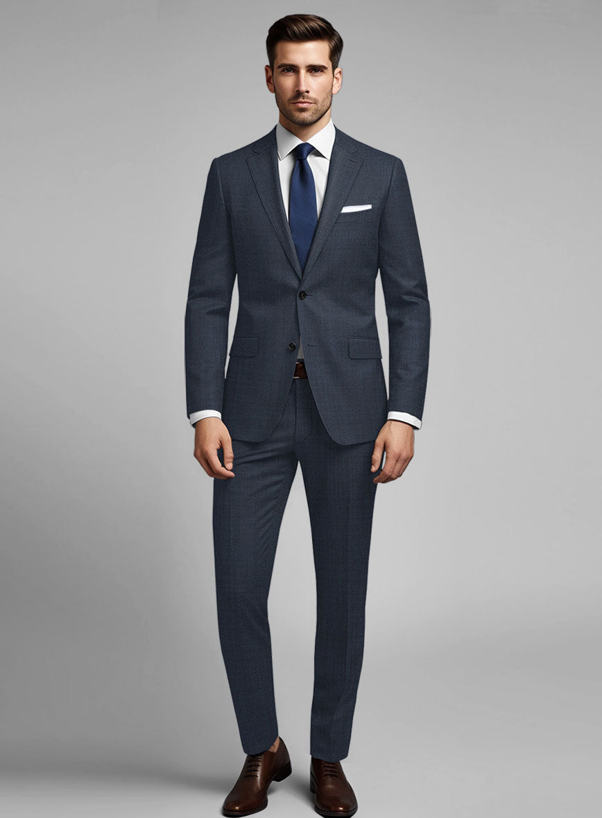 Napolean Highball Blue Wool Suit - StudioSuits