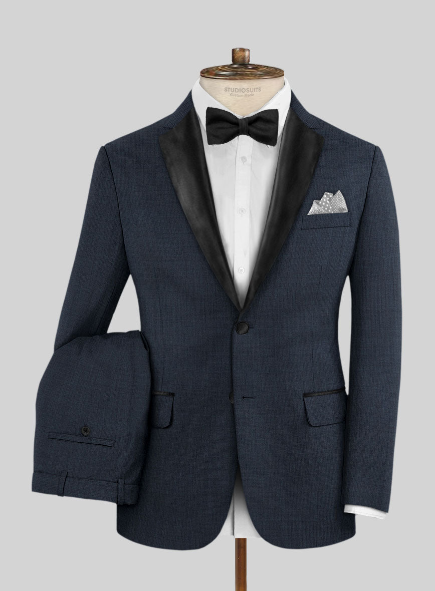 Napolean Highball Blue Wool Tuxedo Suit - StudioSuits