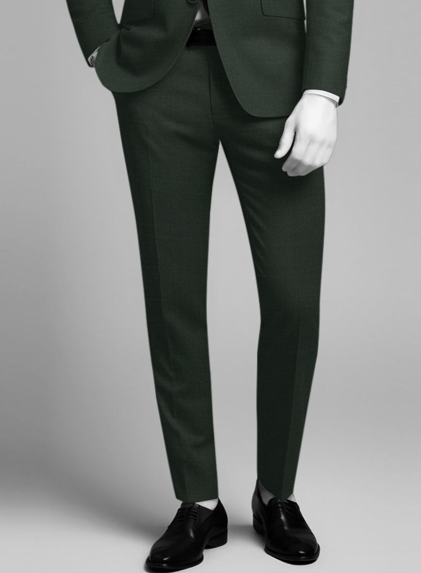 Napolean Hunter Green Wool Pants - StudioSuits