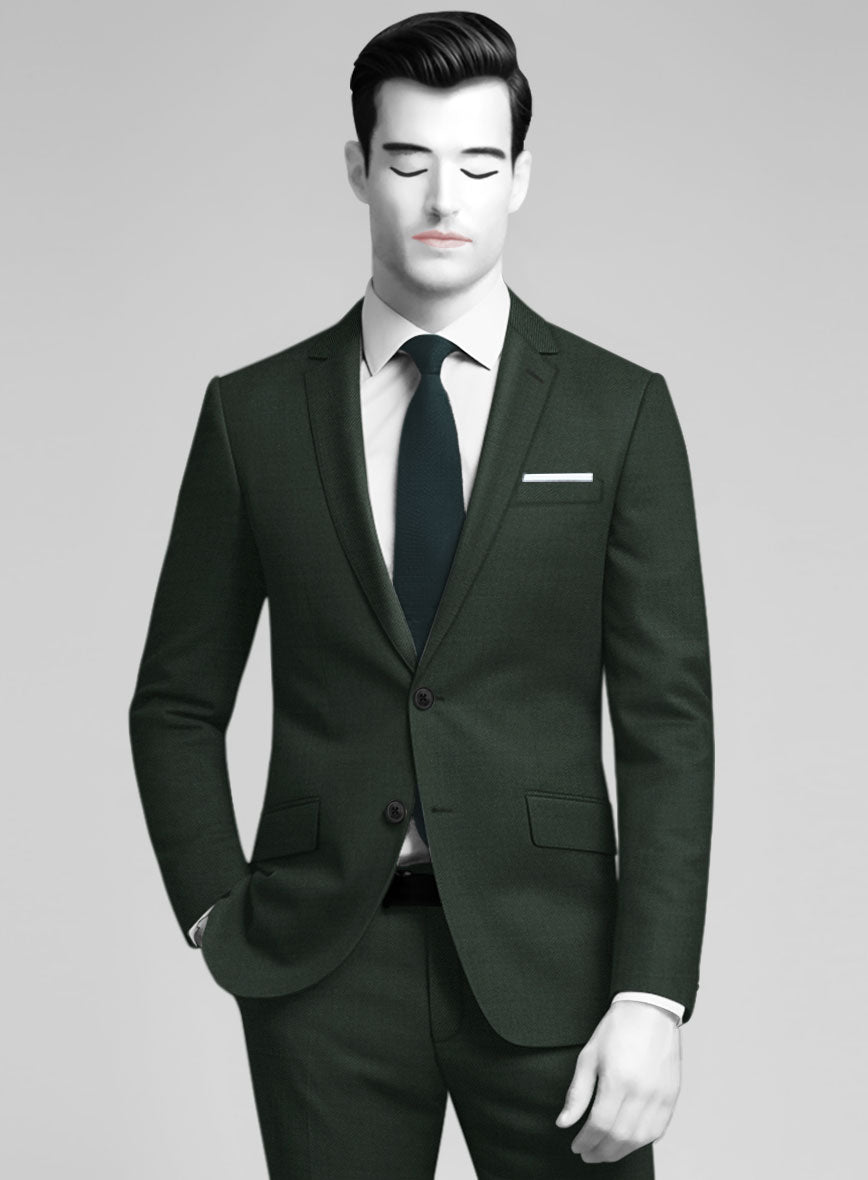 Napolean Hunter Green Wool Suit - StudioSuits