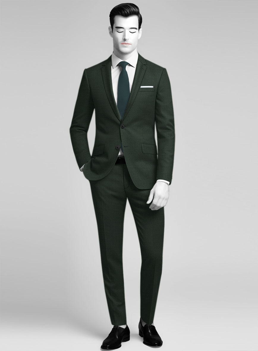 Napolean Hunter Green Wool Suit - StudioSuits