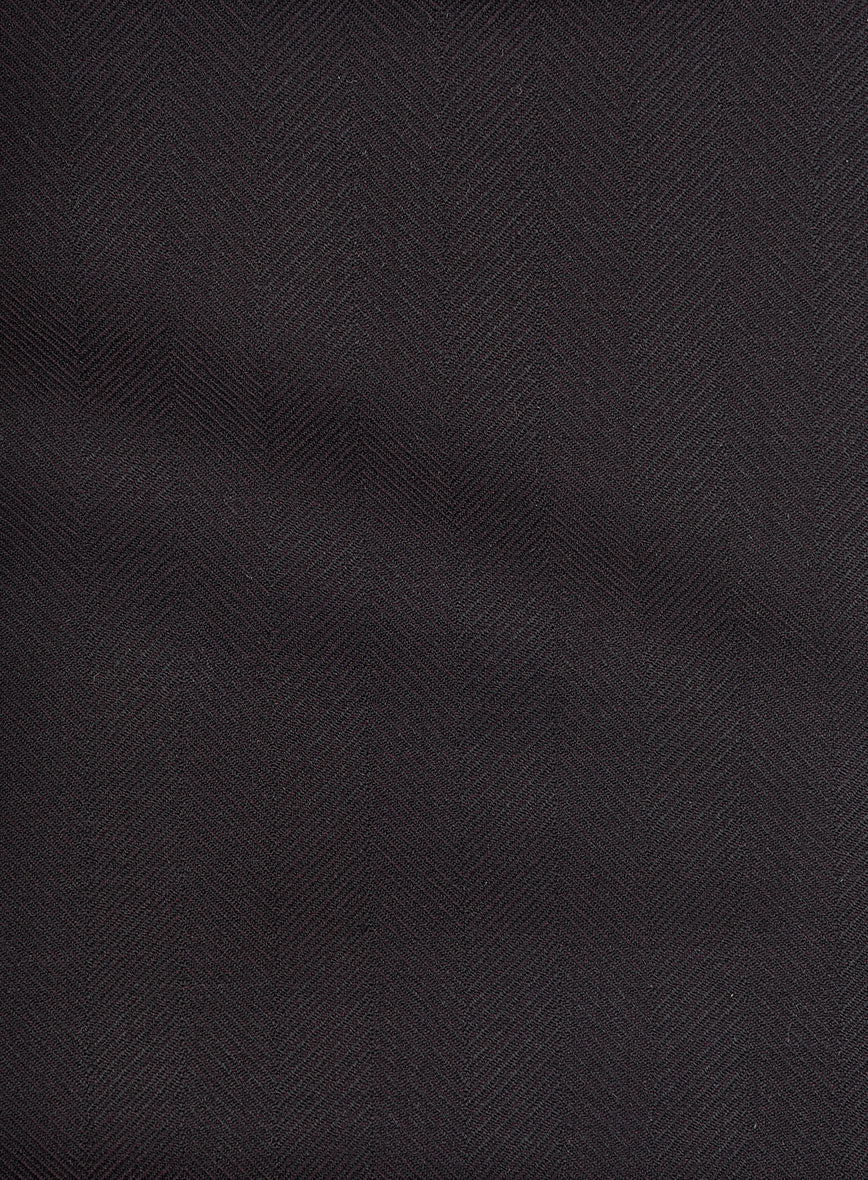 Napolean Imperial Brown Herringbone Wool Pants - StudioSuits