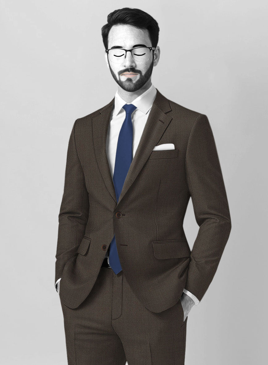 Napolean Intense Brown Wool Jacket - StudioSuits