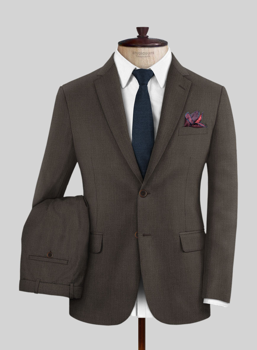 Napolean Intense Brown Wool Suit - StudioSuits