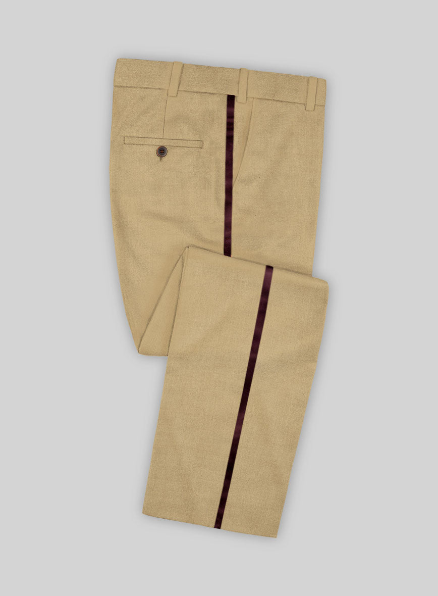 Napolean Khyber Khaki Wool Tuxedo Suit - StudioSuits