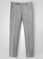 Napolean Worsted Light Gray Wool Pants - StudioSuits
